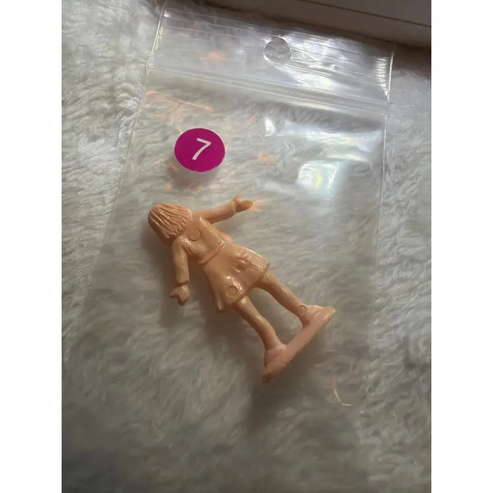 Vintage 1950s Pink Plastic Girl Figurine Cracker Jack Cereal Prize Premium Toy